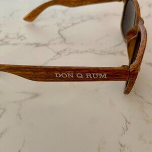 Don Q Rum Brown Woodgrain Plastic Promotional Promo Sunglasses UV 400 Protection
